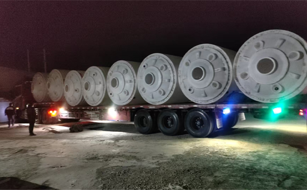 民勤锥底桶交付现场